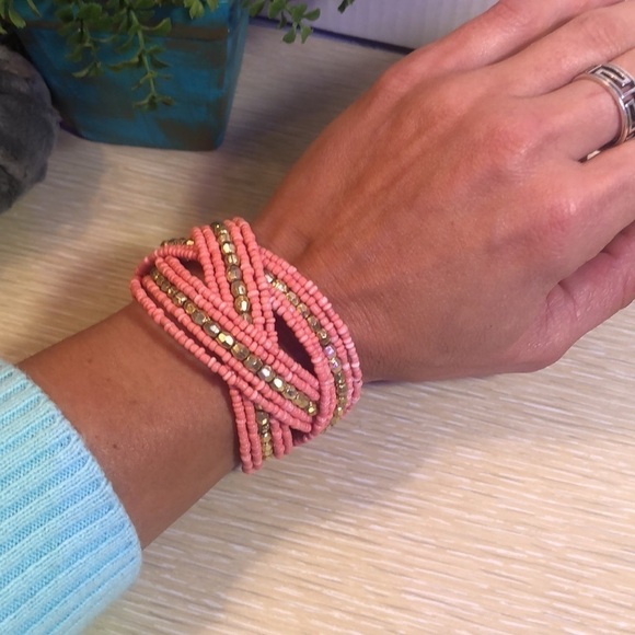 Bohemian Style Glass Bead Bracelet Duo - Picture 2 of 5